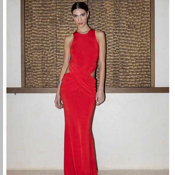 IMAYA MAGDA RED DRESS (S) - Picture 1 of 13